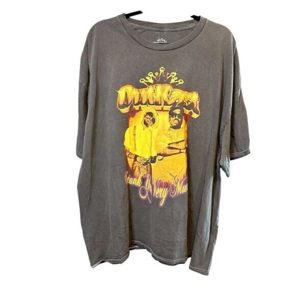 NWT Unisex Gray Acid Wash OUTKAST Short Sleeve Graphic Tee Shirt - Size 2XL - Picture 1 of 5